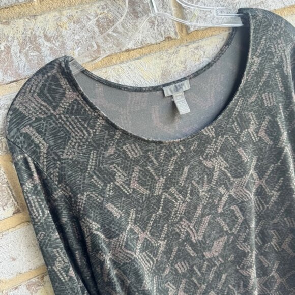 J. Jill Stretch Geometric Print 3/4 Sleeve Blouse Women's Size 2X - Picture 5 of 8